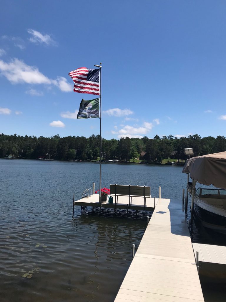 Dock Mounted Flag Pole