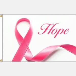 Pink Ribbon Hope Flag