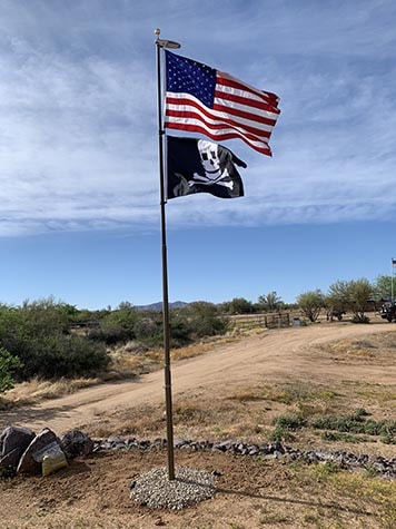 Telescoping Flagpole Mounted in Arizona