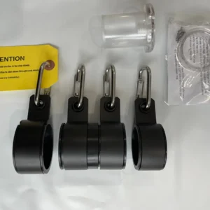 Black Telescoping Flagpole Ring set