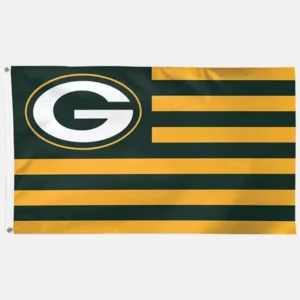 Green Bay Packers Green Yellow Striped Flag